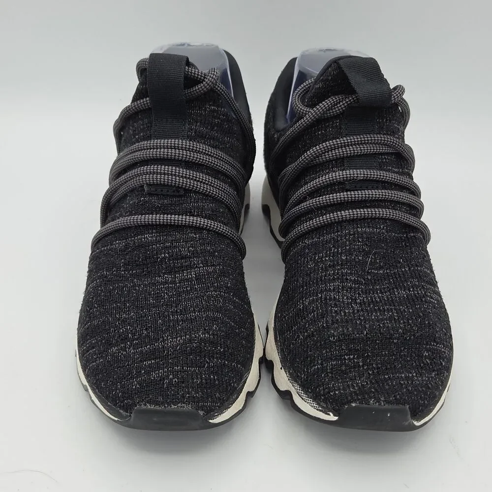 SOREL Kinetic Lace Sneakers Womens 7.5 Black Heather Knit Walking Shoes NL3227